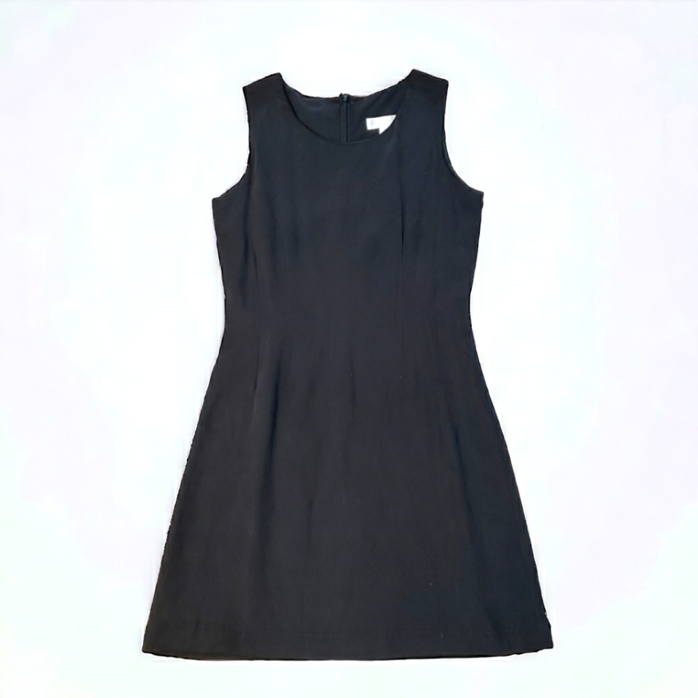 Express Silk Little Black Dress Sleeveless Shift Party Cocktail Work Womens 8